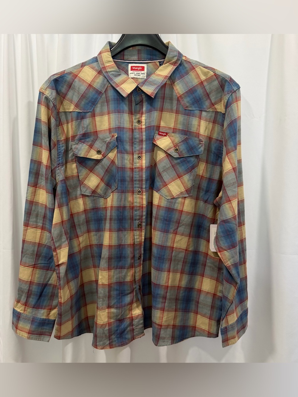 Wrangler Western Plaid Button Front Shirt NWT Men’s 3XL